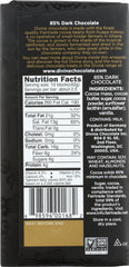 DIVINE CHOCOLATE: Chocolate Bar Dark 85%, 3.5 oz