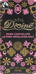 DIVINE CHOCOLATE: Chocolate Bar Dark Pink Himalayan Salt, 3.5 oz