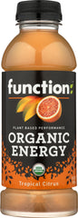 FUNCTION DRINKS: Organic Energy Beverage Tropical Citrus, 16.9 fo