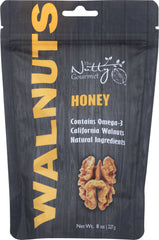 THE NUTTY GOURMET: Flavored Walnuts Honey, 8 oz