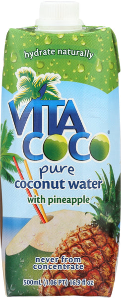 VITA COCO: Pure Coconut Water with Pineapple, 17 oz