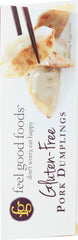 FEEL GOOD FOODS: Gluten Free Pork Dumplings, 10 oz