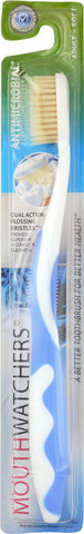 MOUTH WATCHERS: Toothbrush Adult Manual Blue, 1 ea