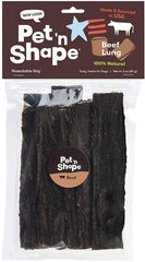 Pet 'n Shape Natural Beef Lung Strips Dog Treats