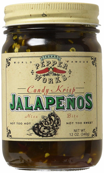 TEXAS PEPPER WORKS: Candy-Krisp Jalapenos, 12 oz