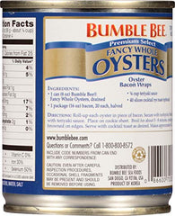 BUMBLE BEE: Oysters Whole Fancy Can, 8 oz