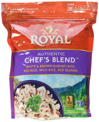 ROYAL: Chefs Blend White & Brown Basmati Rice Red Rice Wild Rice & Red Quinoa, 2 lb