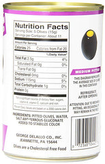 DELALLO: Olive Black Pitted Medium, 6 oz