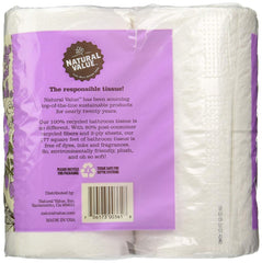 NATURAL VALUE: 100% Recycled Bathroom Tissue 4 Double Rolls, 1 ea