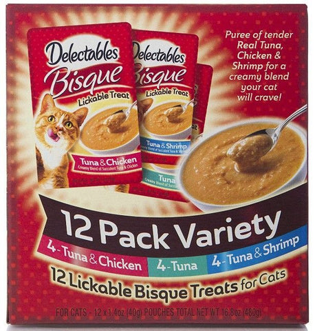 Hartz Delectables Bisque Lickable Treat for Cats - Variety Pack