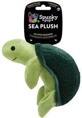 Spunky Pup Sea Plush Turtle Dog Toy