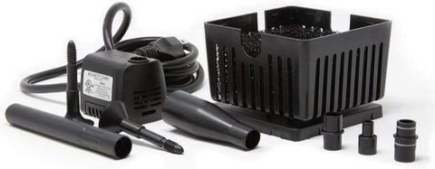 Beckett Submersible Pump and Container Kit for Mini Fountains and Bird Baths Black