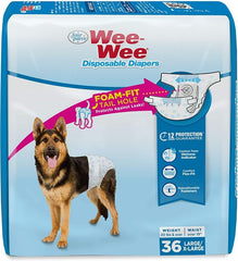 Four Paws Wee Wee Disposable Diapers Large