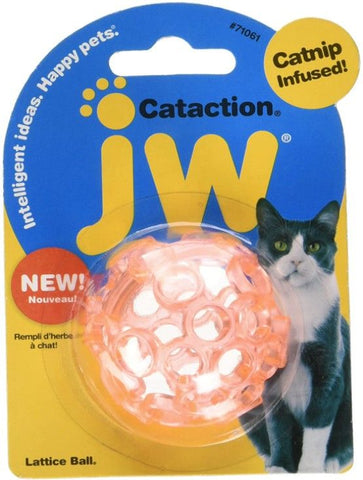 JW Pet Cataction Catnip Infused Lattice Ball Cat Toy