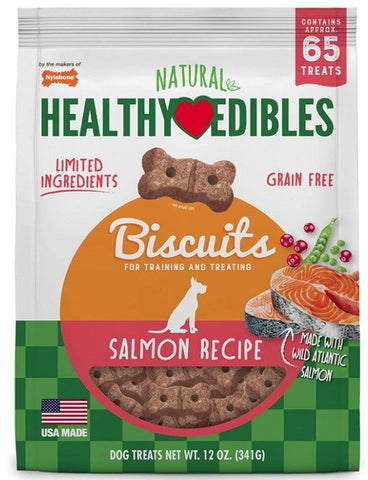 Nylabone Healthy Edibles All Natural Grain Free Limited Ingredient Salmon Buscuits
