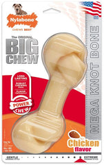 Nylabone Power Chew Knot Bone Big Dog Chew Toy Chicken Flavor