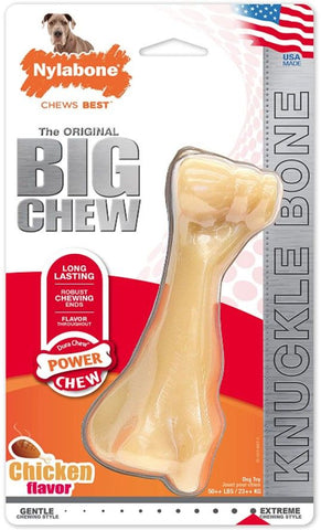 Nylabone Power Chew Knuckle Bone Big Dog Chew Toy Chicken Flavor
