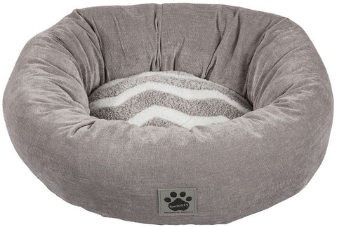 Precision Pet Snoozz ZigZag Donut Pet Bed Gray And White