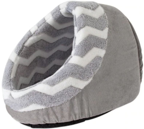 Precision Pet Snoozz ZigZag Hide And Seek Pet Bed Gray And White