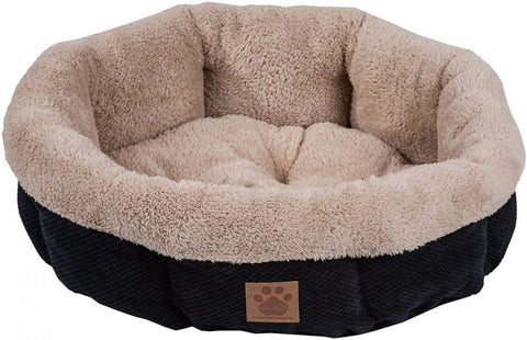Precision Pet Snoozzy Mod Chic 12 Inch Round Pet Bed Black