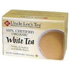 UNCLE LEE'S: Tea 100% Certified Organic White Tea, 18 Tea Bags