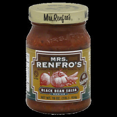 MRS. RENFRO'S: Salsa Black Bean Medium, 16 Oz