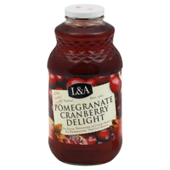 L & A JUICE: Pomegranate Cranberry Delight, 32 oz