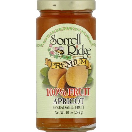 SORRELL RIDGE: Fruit Spread Apricot Unsweetened, 10 oz