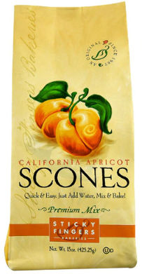 STICKY FINGERS: California Apricot Scones Mix, 15 oz