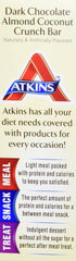 ATKINS: Snack Bar Dark Chocolate Almond Coconut Crunch (5x1.4oz bars), 7 oz