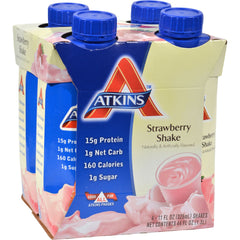 ATKINS: Strawberry Shake 4 count (11 oz each), 44 oz