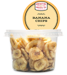 CREATIVE SNACK: Dried Banana Chips Cup, 5 oz