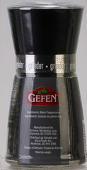 GEFEN: Whole Black Peppercorn Grinder, 3.17 oz