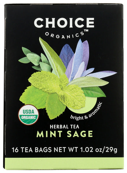 CHOICE TEA: Tea Herbal Mint Sage, 16 bg