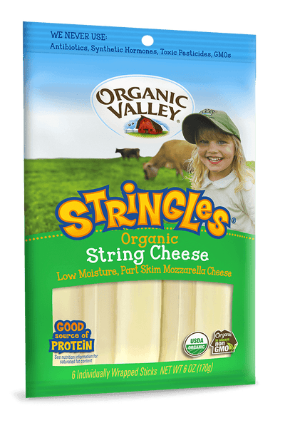 ORGANIC VALLEY: Stringles Organic String Cheese 6 Sticks, 6 oz