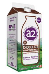 A2 MILK: Chocolate 2% Reduced Fat Milk, 59 fl oz