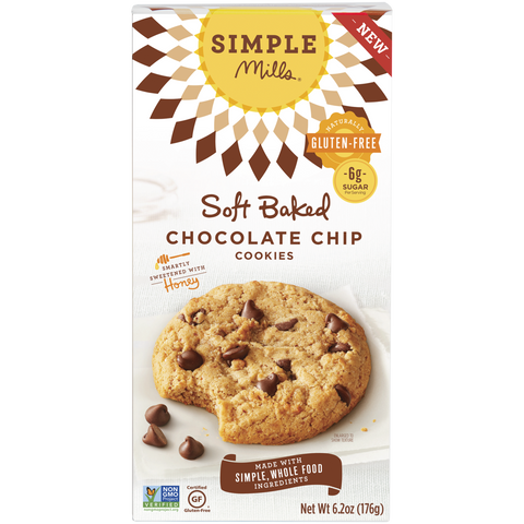 SIMPLE MILLS: Soft Baked Chocolate Chip Cookies, 6.2 oz