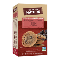 BACK TO NATURE: Chocolate Chunk Thin Cookies, 6 oz