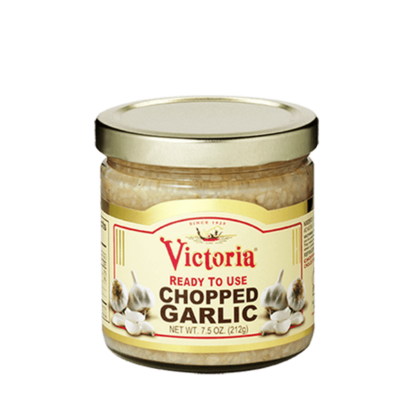 VICTORIA: Chopped Garlic Water, 7.5 oz