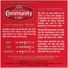 COMMUNITY COFFEE: Cafe Special Decaf Single Serve Coffee Pods, 12 pc