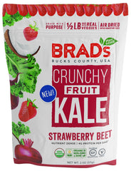 BRADS PLANT BASED: Crunchy Fruit Kale Strawberry Beet Chips, 2 oz