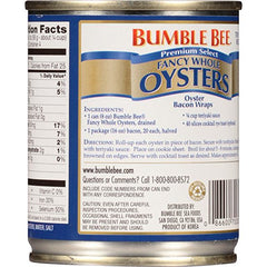 BUMBLE BEE: Oysters Whole Fancy Can, 8 oz