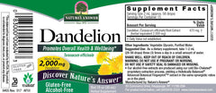 NATURES ANSWER: Dandelion Root Alcohol Free, 1 oz