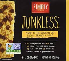 SIMPLY EIGHT: Bar Granola Peanut Butter Chocolate Chip Chewy, 6.6 oz