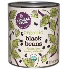 NATURAL VALUE: Black Beans, 108 oz