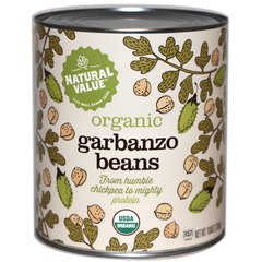 NATURAL VALUE: 100% Organic Garbanzo Beans, 108 oz