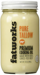 FATWORKS: Grass Fed Beef Tallow Premium Cooking Oil, 14 oz