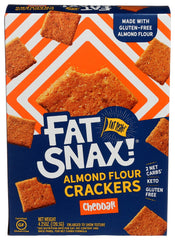 FAT SNAX: Crackers Cheddar, 4.25 oz