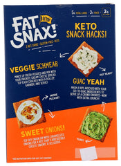 FAT SNAX: Crackers Cheddar, 4.25 oz