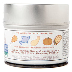 GUSTUS VITAE: Seasoning Garlic Pepper Rub, 2.1 oz